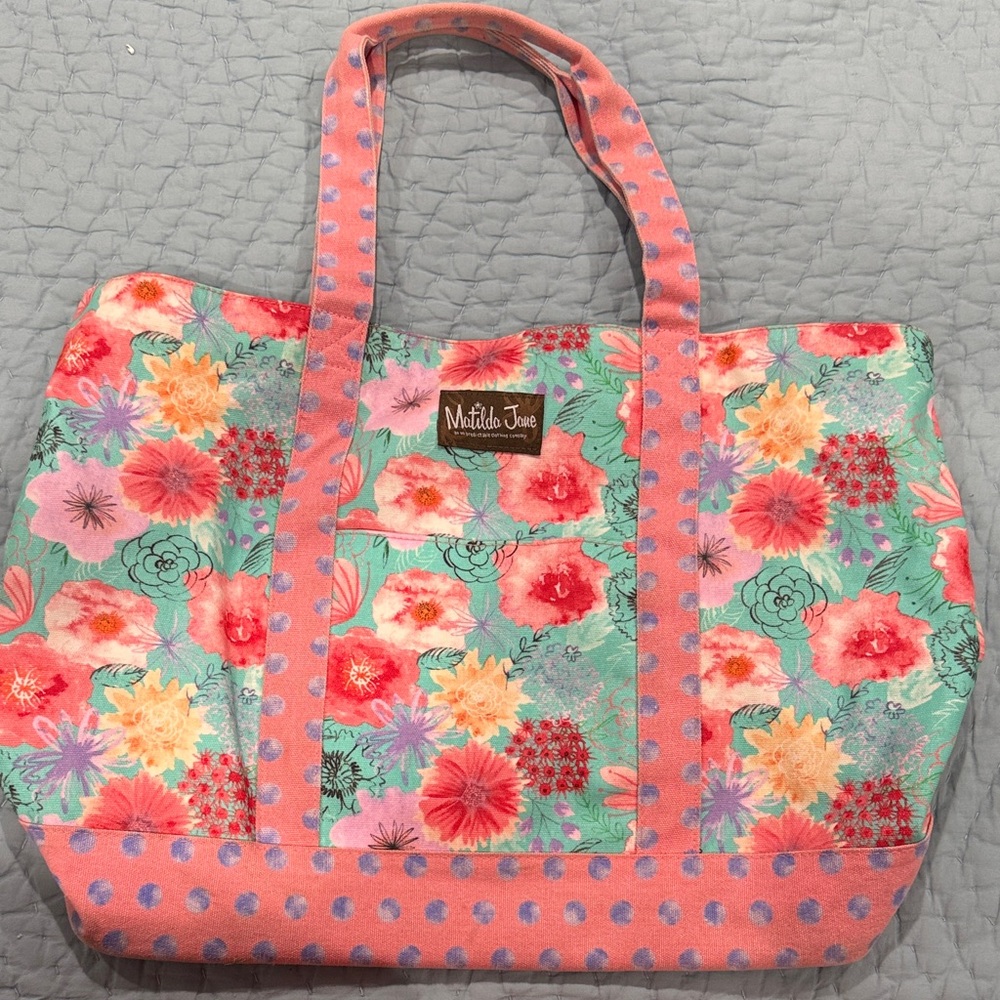 Matilda Jane Pink and Green Floral Tote